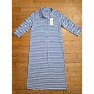 VINEYARD VINES Midi Margo Shirt Dress Size XS Blue White Stripe Sankaty NEW $148